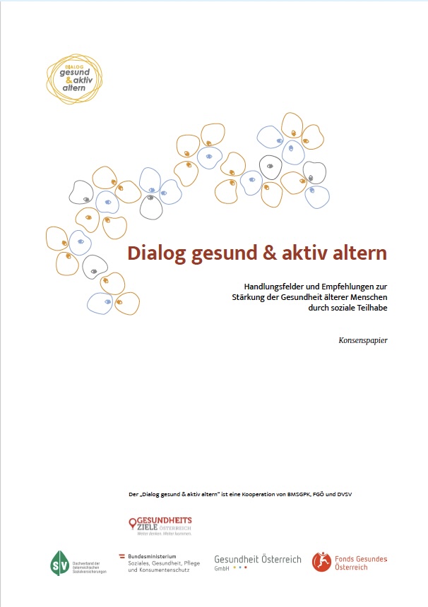 Cover Konsenspapier "Dialog gesung & aktiv altern"
